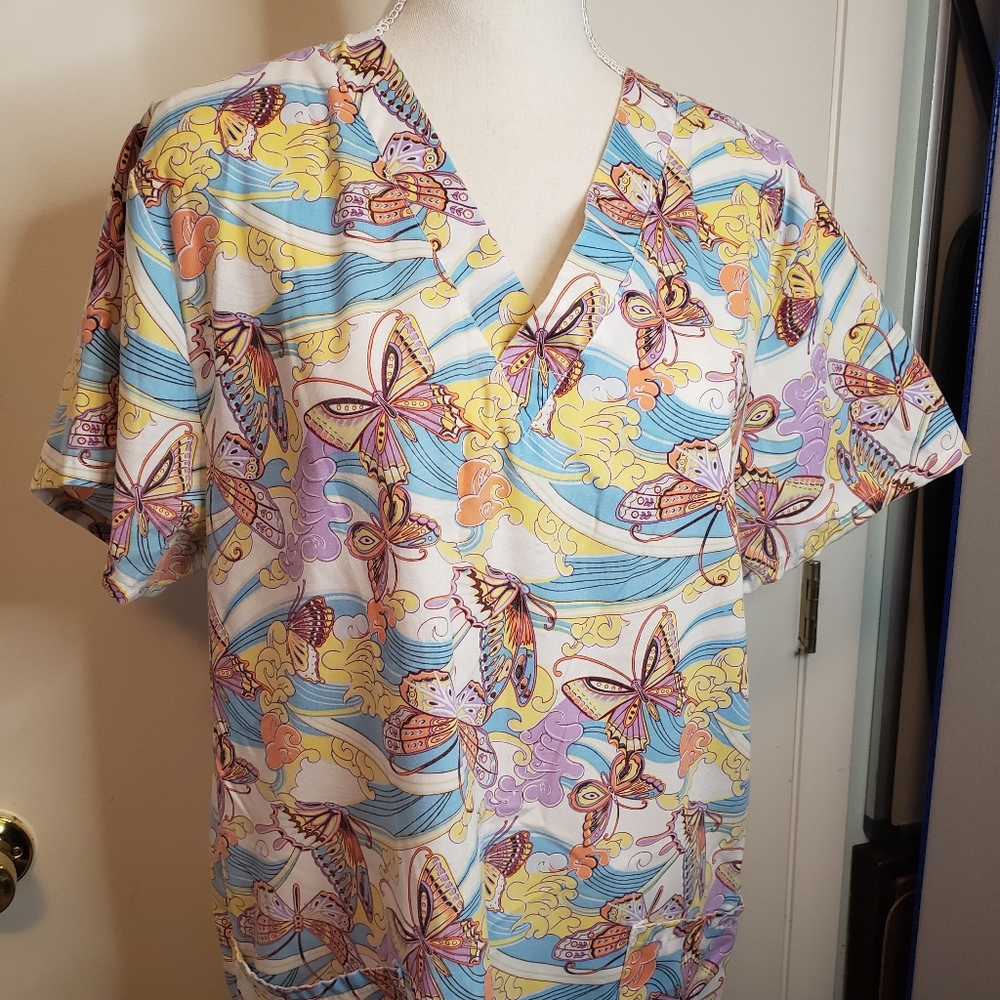 Butterflies Scrub Top